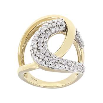 Meaningful Lab-Grown Diamond Crossover Ring 1ctw In 14K Gold Over
Sterling Silver