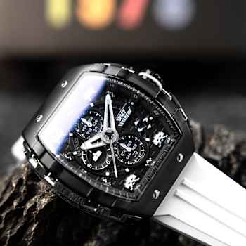 Nubeo Magellan Chronograph Space Invaders White Stainless Steel Band
Limited Edition Watch