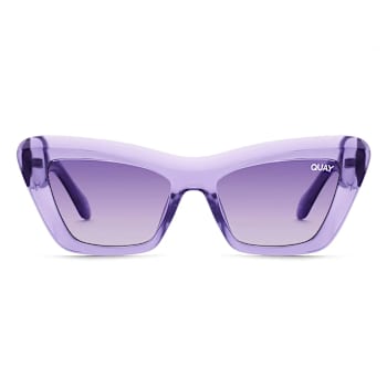 Quay On the Radio Purple Cat Eye Frame / Smoke Lenses Sunglasses