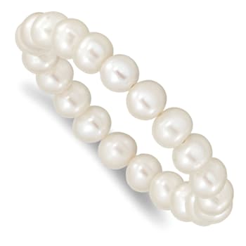 5-6mm Freshwater Cultured Pearl Children's Stretch Bracelet