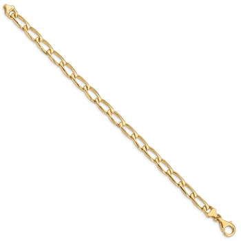 10k Yellow Gold 5.9mm Hand-Polished Open Link Bracelet