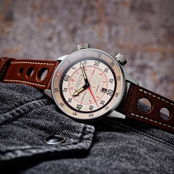 Cadola Rally Timer Tan Dial White Bezel Brown Stainless Steel Band
Automatic Watch