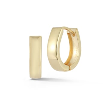 Bellissima Gold 14K Yellow Gold Bold Huggie Hoop Earrings