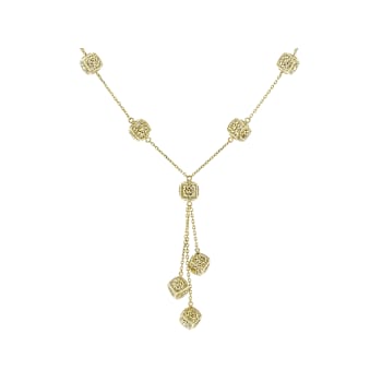 Rose A La Turca Necklace In 18K Gold Over Sterling Silver 10mm 18 Inch