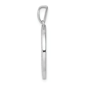 14K White Gold Gatsby Diamond Initial E Charm
