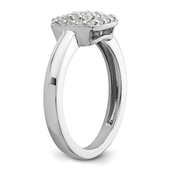 Rhodium Over 14K White Gold Lab Grown Diamond SI1/SI2, G H I, Squared
Halo Ring