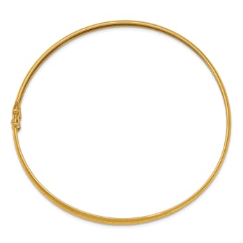 14k Yellow Gold Polished Diamond-Cut 4.25mm Flexible Bangle