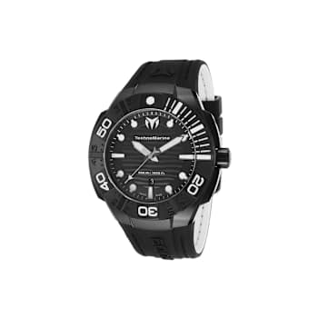 TechnoMarine Men's Reef Black Silicone Band Watch