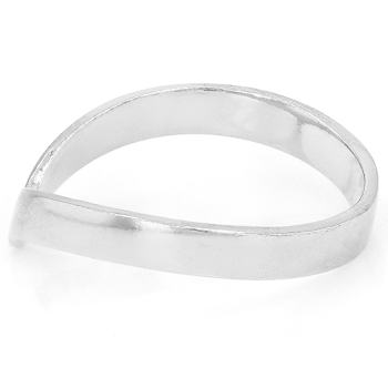 Chevron Band Ring In Sterling Silver
