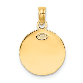 14k Yellow Gold 2D Textured Soccer Ball Charm