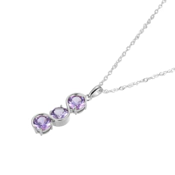 Lab Created Alexandrite Sapphire Platinum Over Sterling Silver December
Birthstone Pendant 3.87ctw