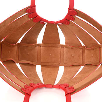 Bottega Veneta The Shell Bag Chili Tomato French Calfskin