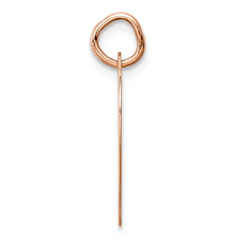 14k Rose Gold Polished Heart Shaped Disc Pendant