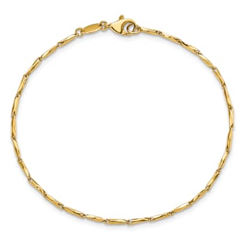 14k Yellow Gold Polished Fancy Link Bracelet