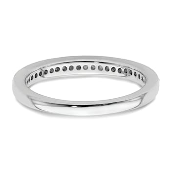 Rhodium Over 14K White Gold Diamond Wedding Band 0.17ctw