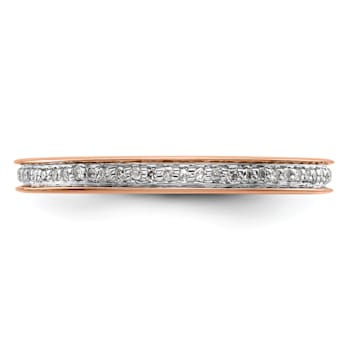 14K Rose Gold Over Sterling Silver Stackable Expressions and Diamonds
Ring 0.195ctw