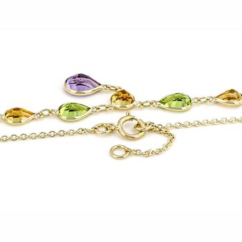 Multi-Gem 14k Yellow Gold 17" Necklace 17"