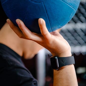 Gametime Miami Dolphins Debossed Silicone Band fits Apple Watch (38/40mm
M/L). Watch not included.