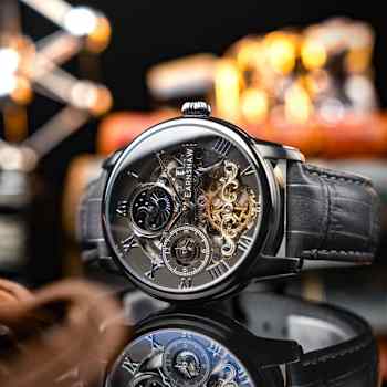 Thomas Earnshaw Longitude Automatic Gray Dial Gray Stainless Steel Band
Skeleton Watch