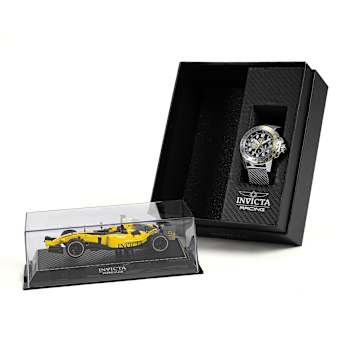 Invicta Racing 48mm Gunmetal Dial Yellow Accented Bezel Stainless Steel
Quartz Watch