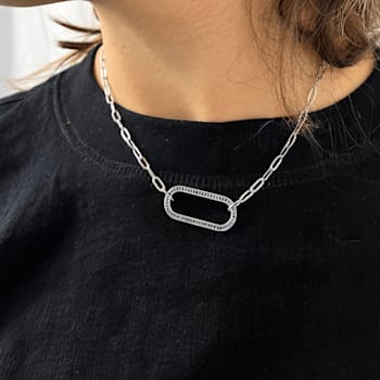 Sapphire Sterling Silver Bar Necklace