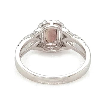 1.52 Ctw Alexandrite and 0.35 Ctw White Diamond Ring in 18K WG