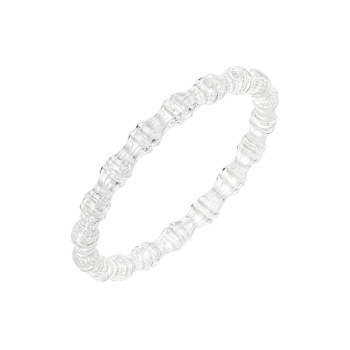 Clear Bamboo Acrylic Slip-On Bangle Bracelet