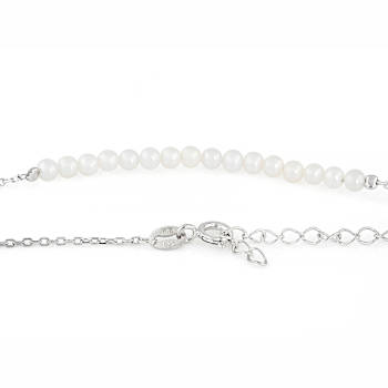 Delicate Freshwater Pearl Necklace In Sterling Silver