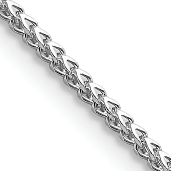 14K White Gold 1mm Franco Chain Necklace