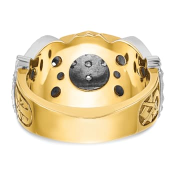 10K Two-tone Yellow and White Gold Men's Enamel and Diamond Eagle
Masonic Shriner's Ring 0.51ctw