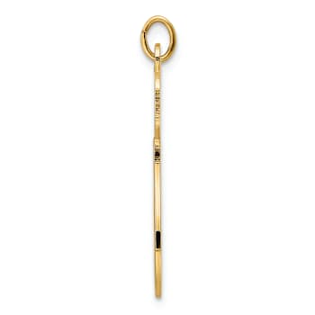 14k Yellow Gold Polished Solid Chai Symbol Pendant