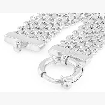 Multi-Row Bismark ChaIn Bracelet In Sterling Silver