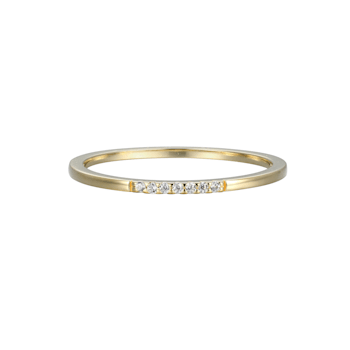 White Cubic Zirconia 18k Yellow Gold Over Sterling Silver Ring 0.05ctw