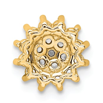 14K Yellow Gold Lab Grown Diamond SI1/SI2, G H I, Cluster Chain Slide
Pendant 0.28ctw