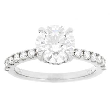 Lab-Grown Diamond Solitaire Ring In 14K White Gold 2.50ctw