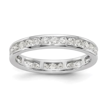 Rhodium Over 14K White Gold Lab Grown Diamond Polished 1 ct. Channel Set
Eternity Band