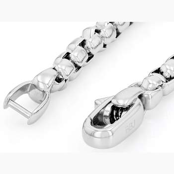 Men's Box Link Bracelet 6.5mm In Stainless Steel