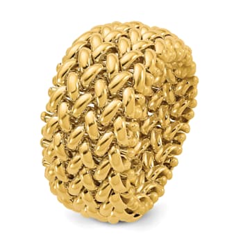14K Yellow Gold Mesh Ring