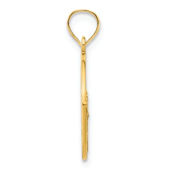 14k Yellow Gold Epoxy Butterfly Pendant