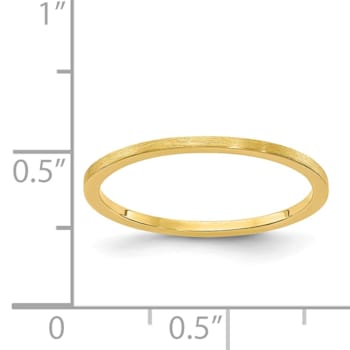 14K Yellow Gold 1.2mm Flat Satin Stackable Expressions Band