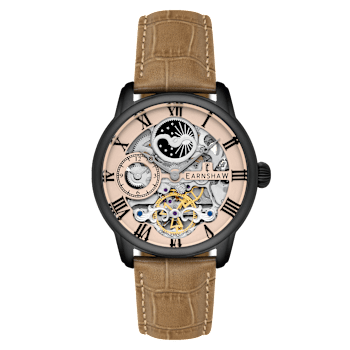Thomas Earnshaw Longitude Automatic Tan Dial Brown Stainless Steel Band
Skeleton Watch