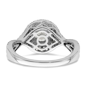 Rhodium Over 14K White Gold Eternal Promise Lab Grown Diamond Halo
Complete Ring 1.008ctw