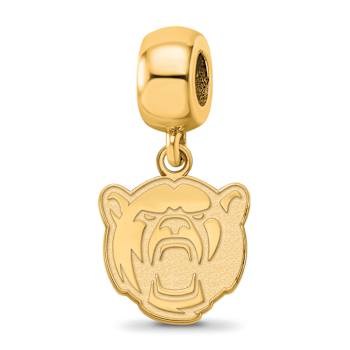 14K Yellow Gold Over Sterling Silver LogoArt Baylor University Small
Dangle Bead