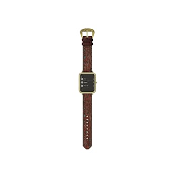 Wrangler Smart Watch Square Antique Gold Tone with Teal Brown Floral
Pattern Strap