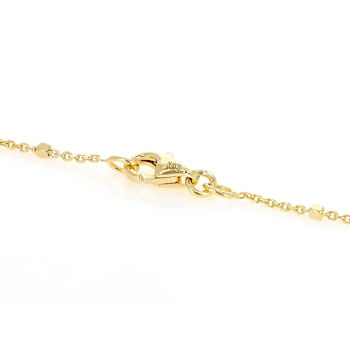 Square Bead Station Necklace In 18K Gold Over Sterling Silver