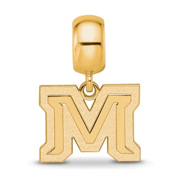 14K Yellow Gold Over Sterling Silver LogoArt Montana State University
Small Dangle Bead