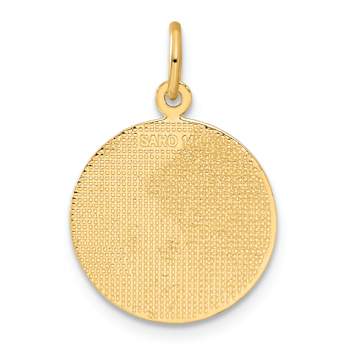 14k Yellow Gold Textured Confirmation with Dove Medal Pendant