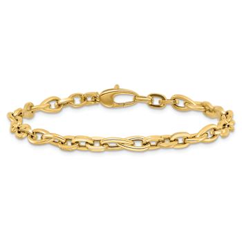 14k Yellow Gold 5.22mm Polished Fancy Link Bracelet