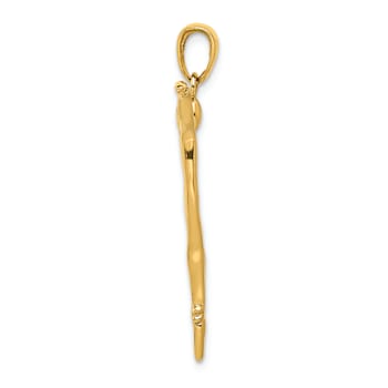 14k Yellow Gold Ballet Dancer Pendant
