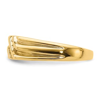 10K Yellow Gold with Rhodium Diamond Men's Ring